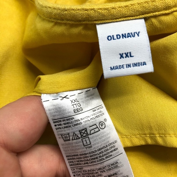 ➕ Old Navy Yellow Short Sleeve Shift Dress Sz XXL - Picture 7 of 8